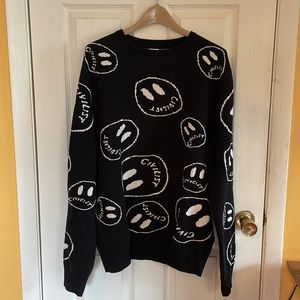 Civilist Berlín sweater smiler knit crew - black (unworn - got wrong size)